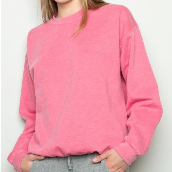 Brandy Melville Sweaters - “ rare “ Hot Pink Brandy Melville Erica Sweatshirt